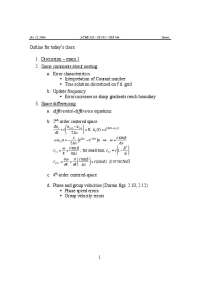 Numerical Methods for Differential Equations: Space and Time Discretization - Prof. Brian 