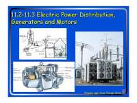 Electrical Power Distribution, Generators and Motors - Lecture Slides | PHYS 140