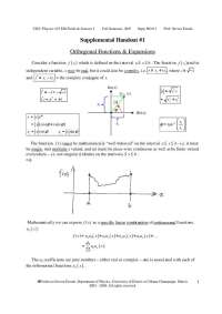 Orthogonal Functions and Expansions - Electromagnetic Fields I | PHYS 435