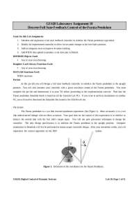 Furuta Pendulum Laboratory Assignment 10: Designing a Full State Feedback Controller - Pro