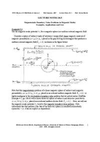 Magnetostatic Boundary Value Problems in the Magnetic Media | PHYS 435