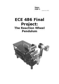 The Reaction Wheel Pendulum - Control Systems – Final Project | ECE 486