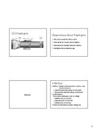Lecture Slides on Flashlights - How Things Work | PHYS 140