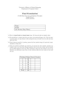 Questions of Data Structure and Software Principle - Final Exam 2 | CS 225