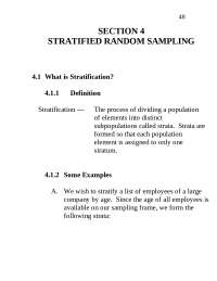 Stratified Random Sampling - Lecture Notes | BIOS 662 - Docsity