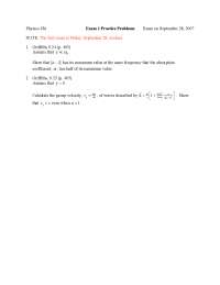 Exam 1 Practice Problems - Electromagnetic Fields II | PHYS 436 - Docsity