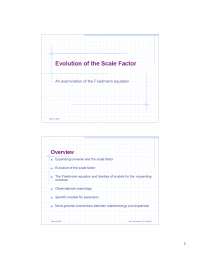 Evolution of the Scale Factor - Introduction to Cosmology - Slides ...
