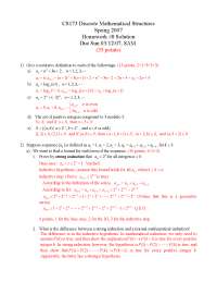 Problem Set 8 Solutions - Discrete Structures | CS 173 - Docsity