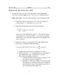 Questions on Numerical Fluid Dynamics - Homework 2 | ATMS 502 - Docsity
