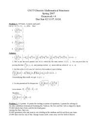 Problems with Solutions for Assignment 4 - Discrete Structures | CS 173 ...