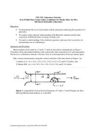 Laboratory Exercise on Fluid Mass Conservation (Continuity) for Steady-State Air Flow
