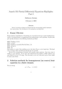 PDEs in Amath 353: Solution Techniques and Applications - Prof. Eleftherios Kirkinis
