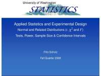 Class Notes on Applied Statistics and Experimental Design | STAT 421