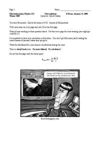 Midterm Exam 1 Practice Questions - Electromagnetism | PHYS 322