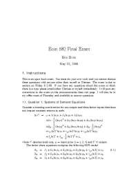 Final Exam Fall 2000 - Econometric III | ECON 582