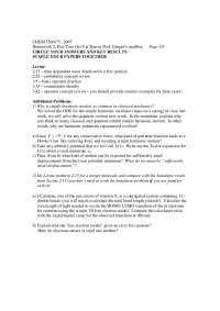Chemistry Homework: Understanding Harmonic Motion, Wave Functions, and Fourier Transforms 