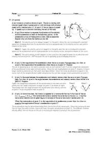 Exam 2 with Solution for Mechanics | PHYS 121