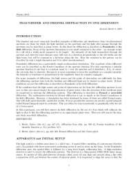 Fraunhofer and Fresnel Diffraction in one Dimension - Lab 5 | PHYS 331