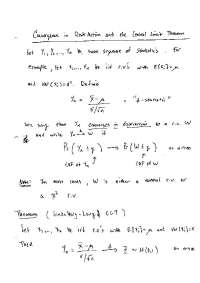 Convergence in Distribution Central Limit Theorem - Lecture Handout | ECON 582