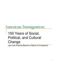 A Historical Analysis of US Immigration: Eras, Policies, and Social Change