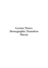Lecture Notes on Demographic Transition Theory | SOC 331