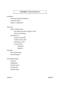 Fluid Mechanics Lecture: Shear Stress, Velocity & Bernoulli in Open Channel