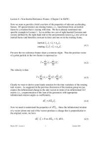 Rotating Frames and Infinitesimal Rotations in Physics