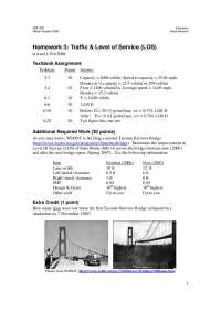 Traffic and Level of Service - Homework 3 | CEE 320