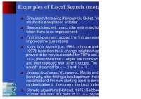 Examples of Local Search Heuristics - Science of Swarms | GIS 203