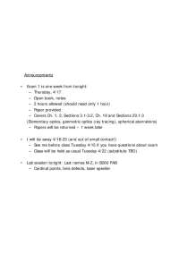 Exact Non Paraxial Matrices - Lecture Notes | PHYS 545