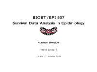 Slides on Nonparametric Estimation of Survival and Hazard | EPI 537