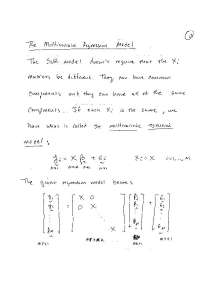 Multivariable Regression Model - Handwritten Notes | ECON 582
