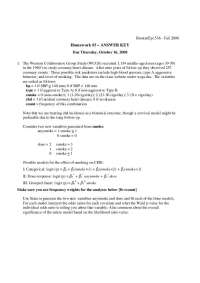 Homework 3 with Answer Key - Categorical Data Analysis Epidemiology | EPI 536