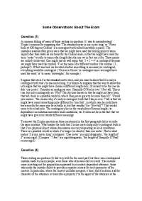 Observations on Exam Performance: Questions 1, 4, and 7 - Prof. S. Cohen