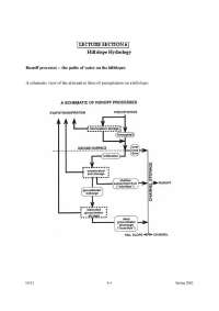 Hillslope Hydrology: Understanding Runoff Processes and Sediment Production