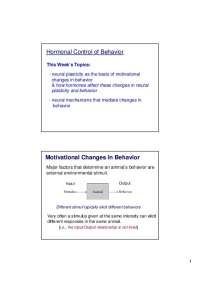 Notes on Hormonal Control of Behavior | PSYCH 541