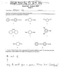 Sample Exam 1 with Answer Key - Organic Chemistry Laboratory | CHEM 242 ...