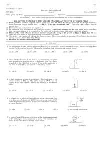 8 MCQs for Exam 2 - Applied Physics 1 | PHY 2004 - Docsity