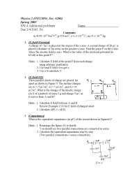 Additional Problems on Electric Field Potential - Homework 4 | PHY 2054 ...