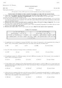 Exam 2 with 5 Questions of Physics | PHY 2054 - Docsity