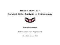 Survival data Analysis in Epidemiology | EPI 537