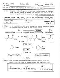 Exam 1 Practice Questions - Organic Chemistry | CHEM 239 - Docsity
