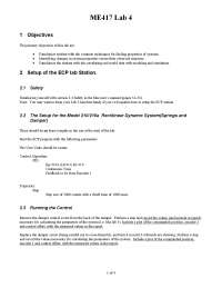 Lab 4 for Finding Properties of System - Control Systems | MECH 417 ...