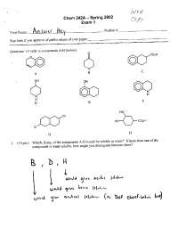 Exam 1 Questions with Solutions - Organic Chemistry Lab | CHEM 242 ...