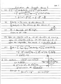 Solutions to Sample Quiz 3 in Calculus III | MA 242 - Docsity