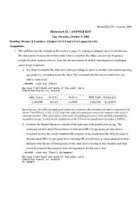 Homework 2 with Answer Key - Categorical Data Analysis in Epidemiology | EPI 536