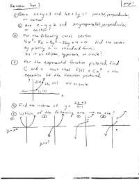 Review Study for Test 1 | Calculus I | MA 141 - Docsity
