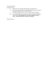 Exam 2 Questions - General Chemistry | CHEM 162 - Docsity