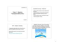 Mapping Topography and Bathymetry - Lecture Slides | ESS 410 - Docsity