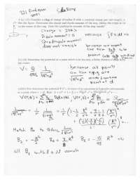 5 Solved Problems on Electromagnetism - Final Exam | PHYS 321 - Docsity